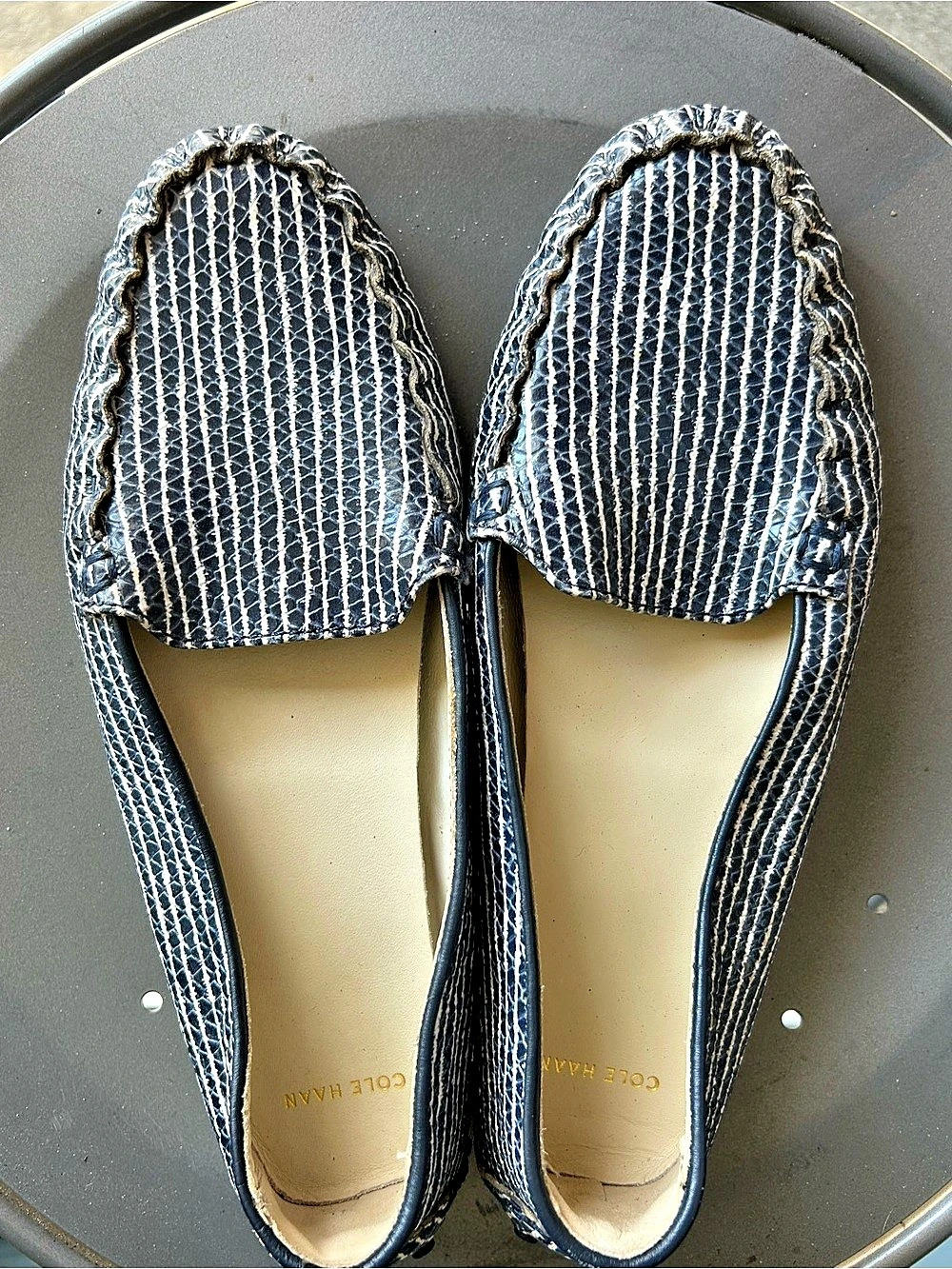 Cole Haan woman’s Striped Flats in Blue & White size 7